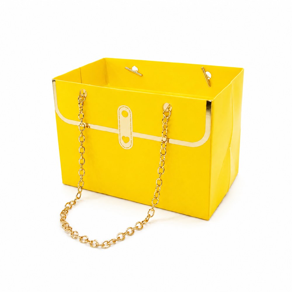 Embossed Waterproof Cardboard Paper Bag with Chain - Image 4