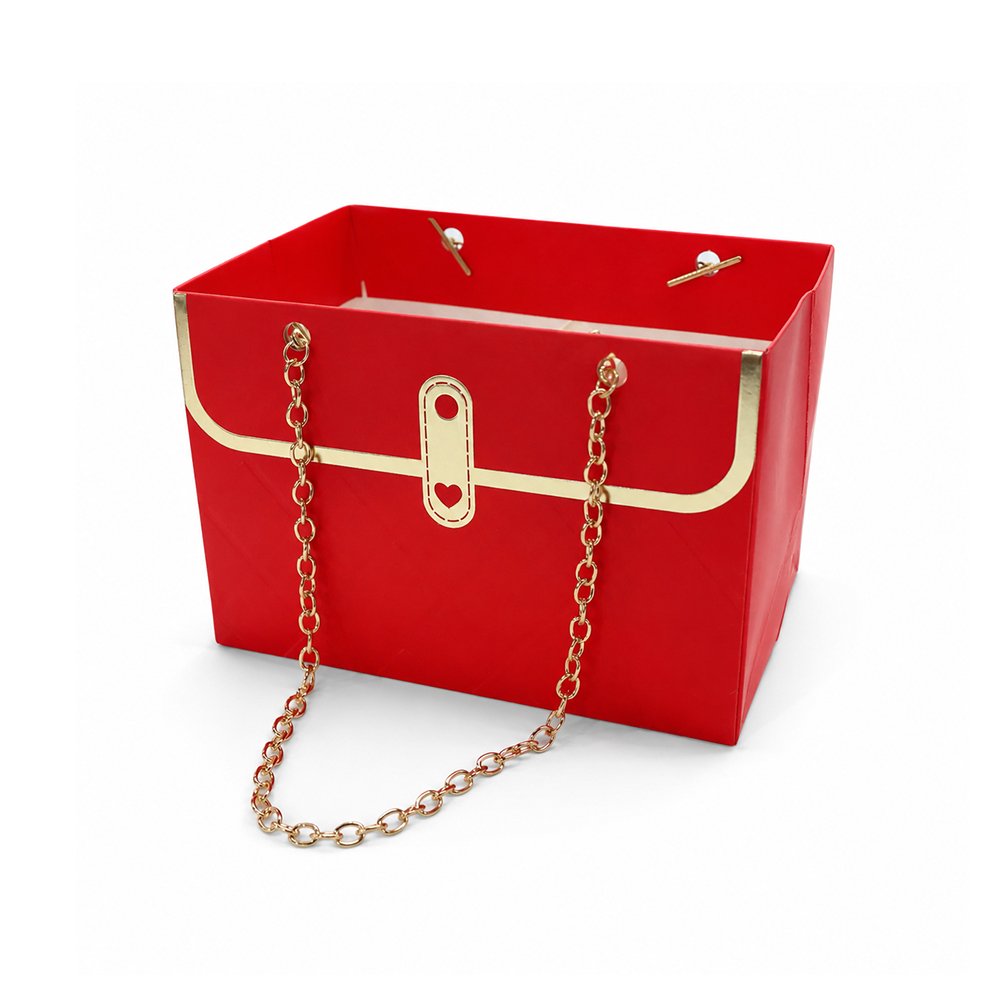 Embossed Waterproof Cardboard Paper Bag with Chain - Image 9