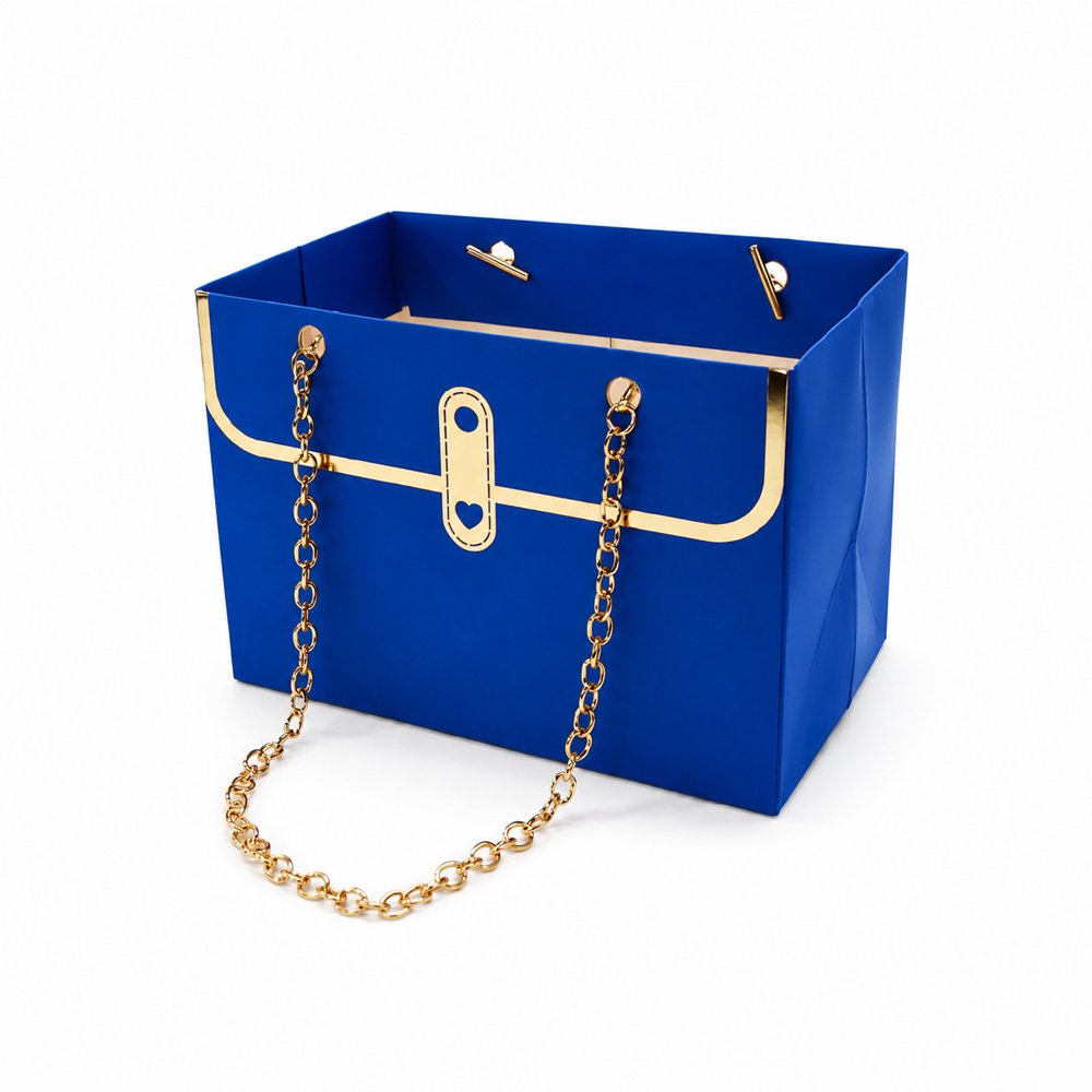 Embossed Waterproof Cardboard Paper Bag with Chain - Image 10