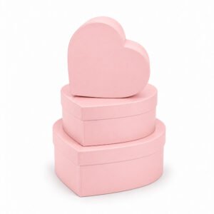 Set of 3 Heart-Shaped Flower Boxes