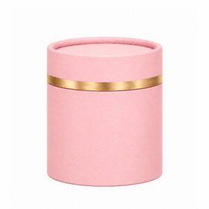 Foil-Stamped Round Flower Box - Ø 6.5 × 7.5 cm (D × H)