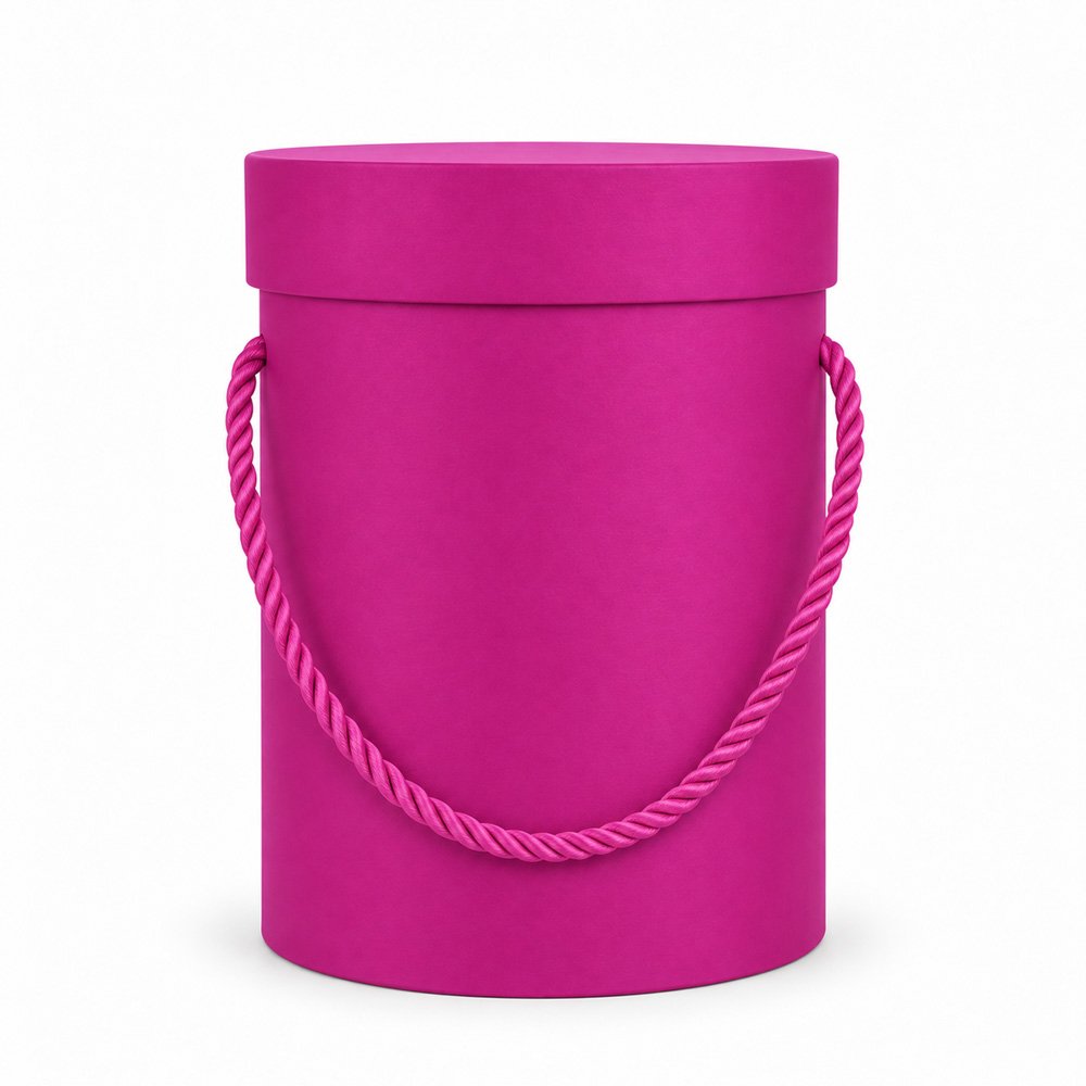 Round Flower Box with Rope Handles - Ø 10.2 × 15.2 cm (D × H) - Image 5