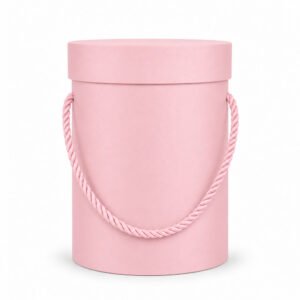 Round Flower Box with Rope Handles - Ø 10.2 × 15.2 cm (D × H)