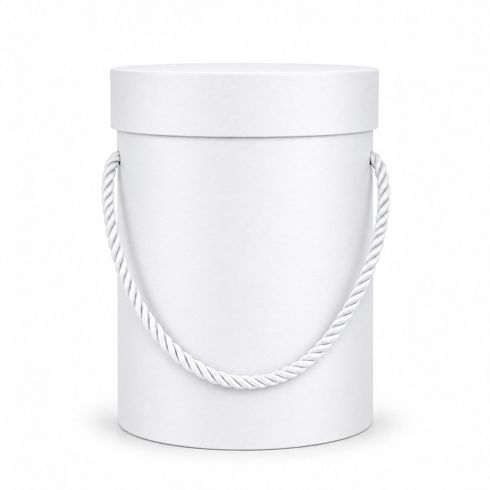 Round Flower Box with Rope Handles - Ø 10.2 × 15.2 cm (D × H) - Image 6