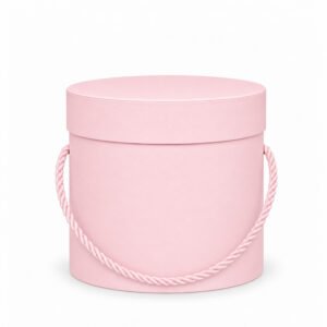 Round Flower Box with Rope Handles - Ø 11 × 11 cm (D × H)