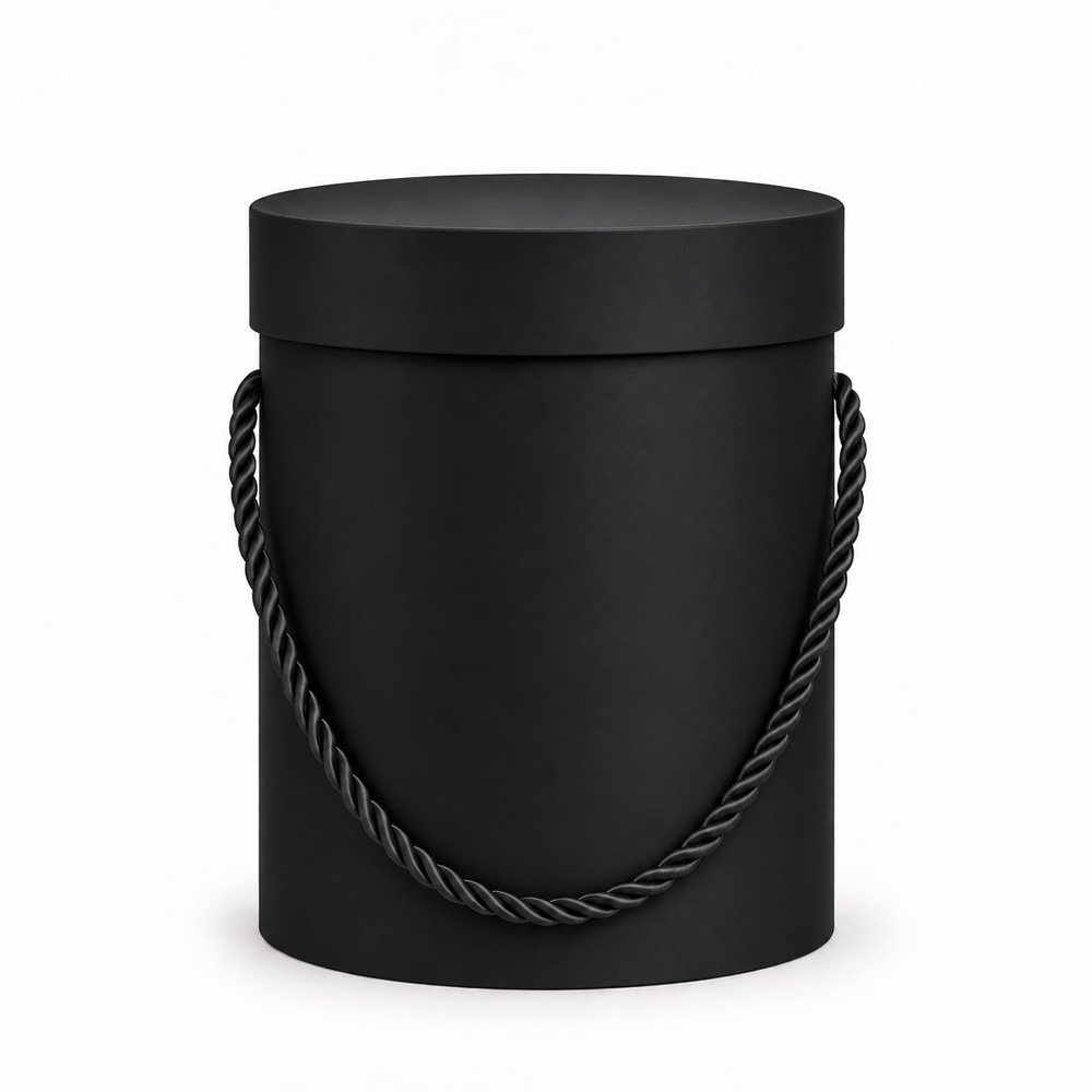 Round Flower Box with Rope Handles - Ø 13.5 × 18 cm (D × H) - Image 2