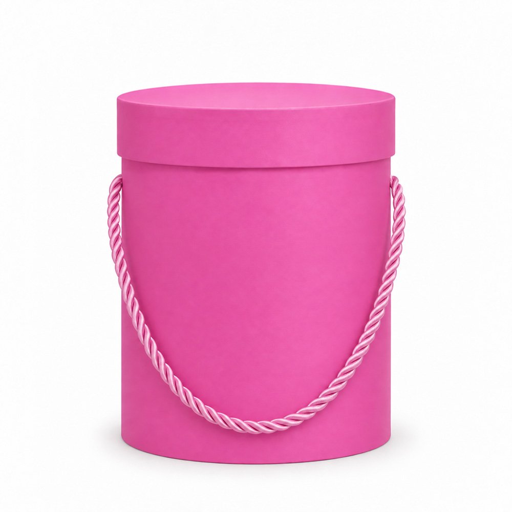 Round Flower Box with Rope Handles - Ø 13.5 × 18 cm (D × H) - Image 4