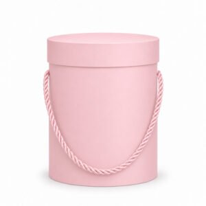 Round Flower Box with Rope Handles - Ø 13.5 × 18 cm (D × H)