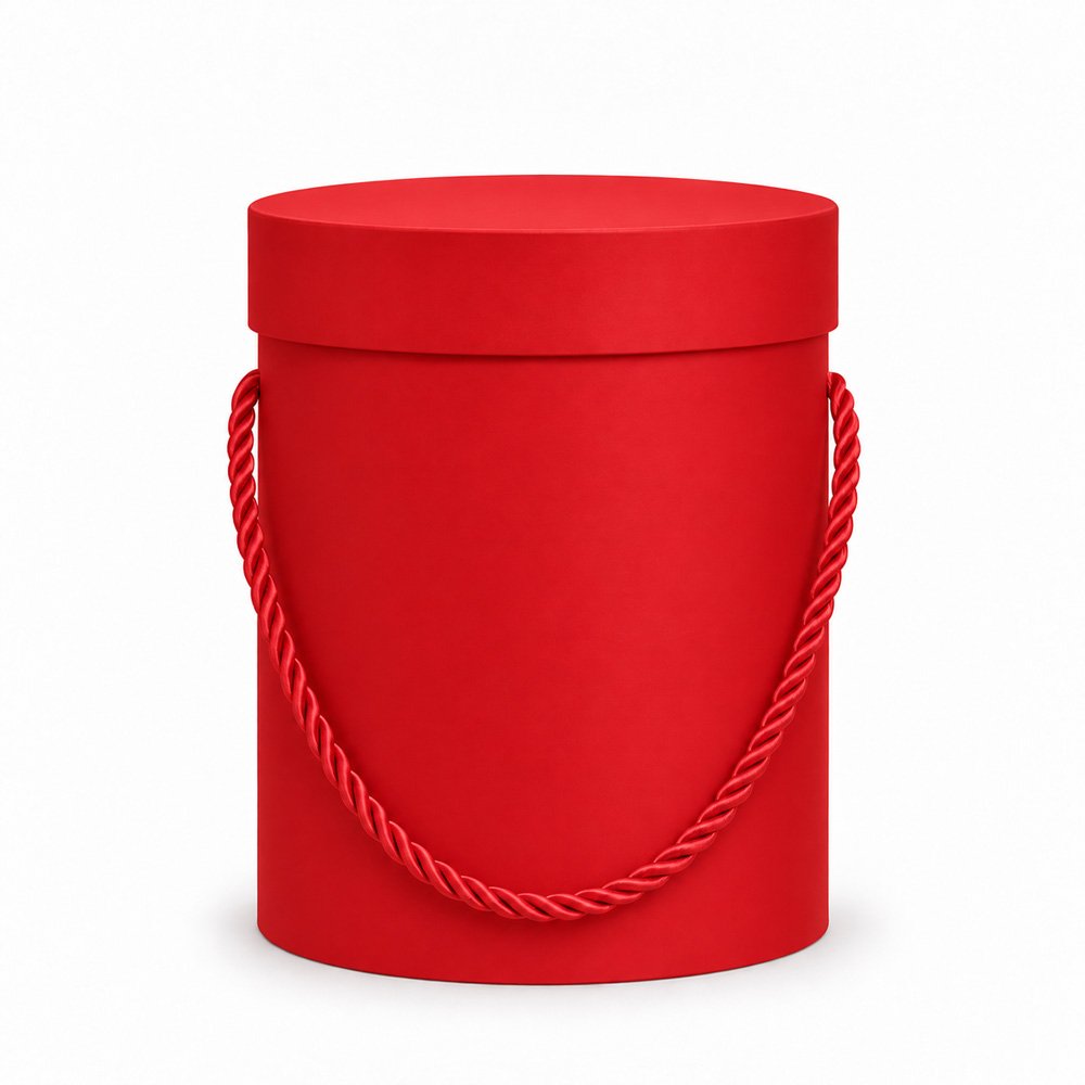 Round Flower Box with Rope Handles - Ø 13.5 × 18 cm (D × H) - Image 5