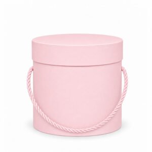 Round Flower Box with Rope Handles - Ø 17.8 × 17.8 cm (D × H)