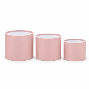 Set of 3 Round Flower Boxes without Lids