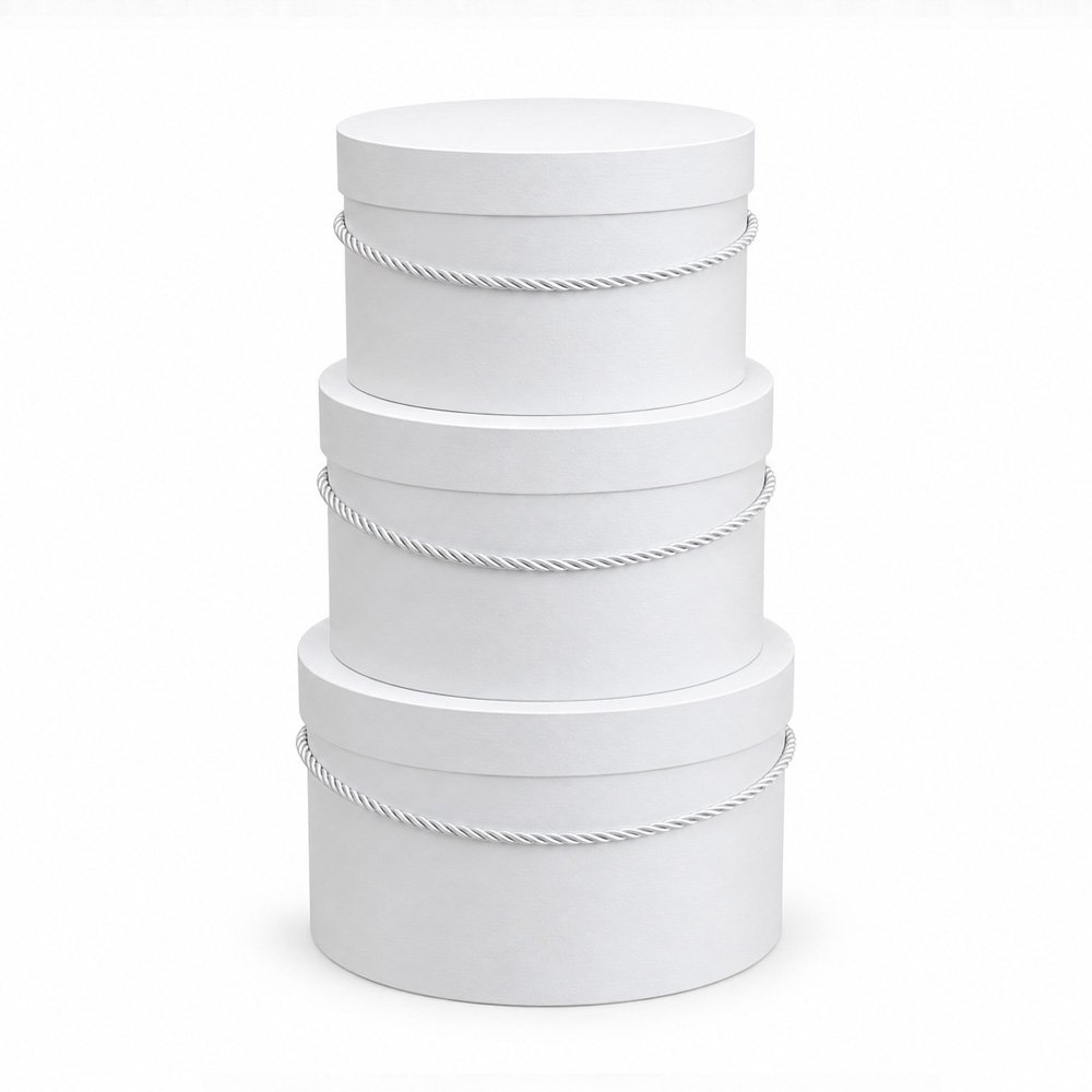 Set of 3 Round Flower Boxes with Rope Handles - Image 5