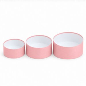 Set of 3 Round Flower Boxes without Lids