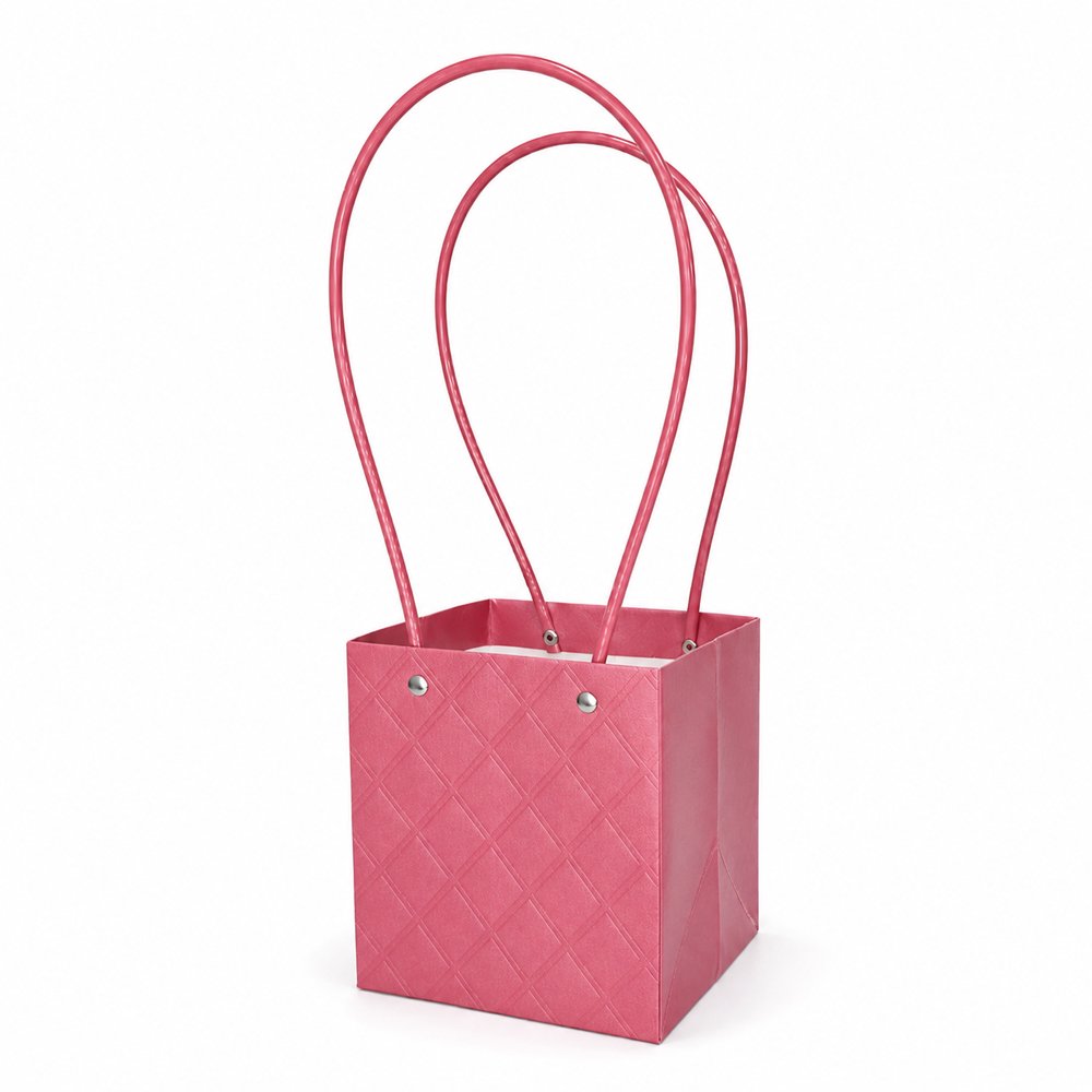 Embossed Square Plain Waterproof Cardboard Paper Bag - Image 4
