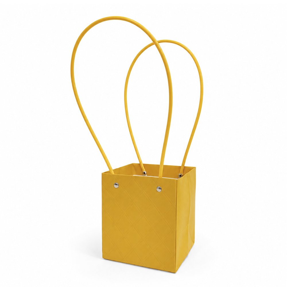 Embossed Square Plain Waterproof Cardboard Paper Bag - Image 7