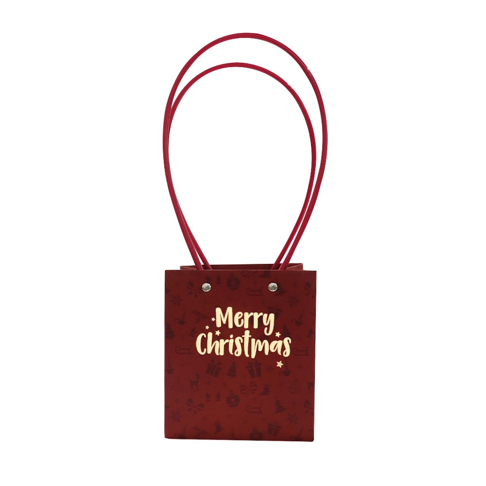 Christmas Speckle-Print Waterproof Cardboard Flower Bag - Image 8