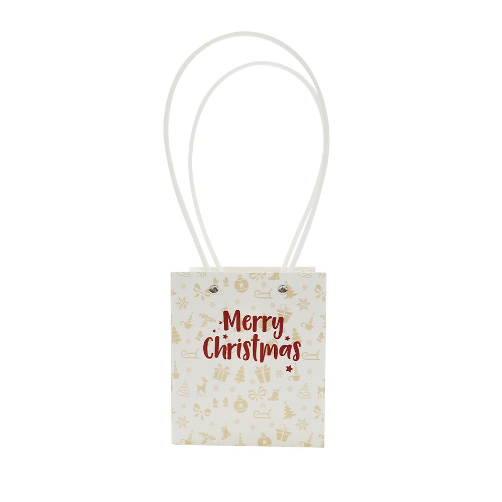 Christmas Speckle-Print Waterproof Cardboard Flower Bag - Image 3