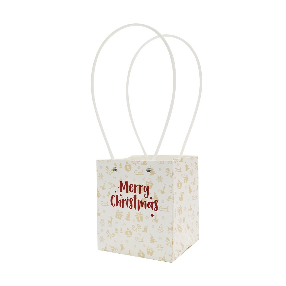 Christmas Speckle-Print Waterproof Cardboard Flower Bag - Image 2