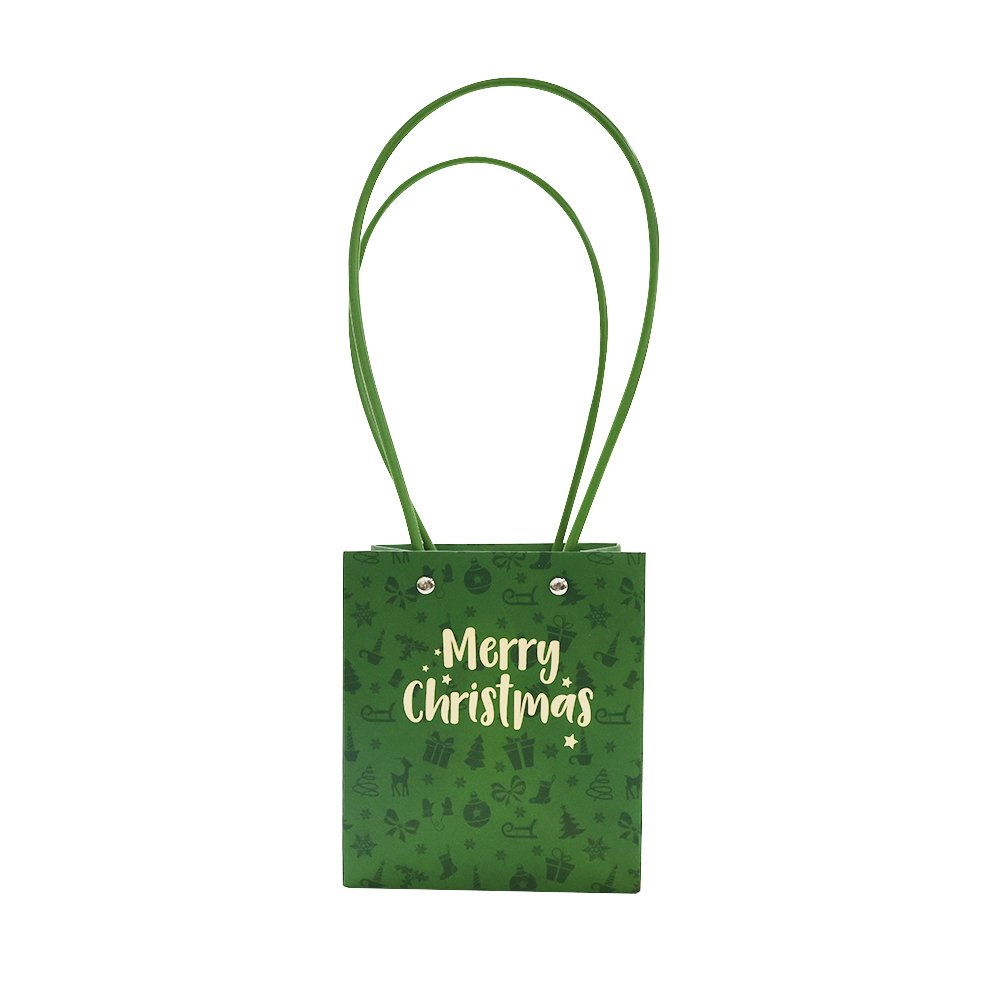 Christmas Speckle-Print Waterproof Cardboard Flower Bag - Image 5