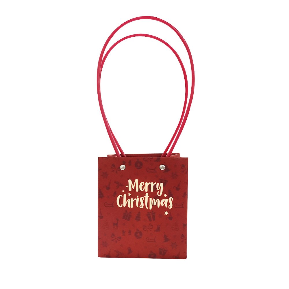 Christmas Speckle-Print Waterproof Cardboard Flower Bag - Image 6