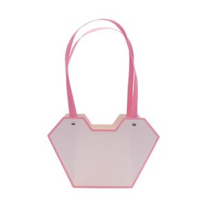 Christmas Waterproof Cardboard Flower Bag with Paper Handles