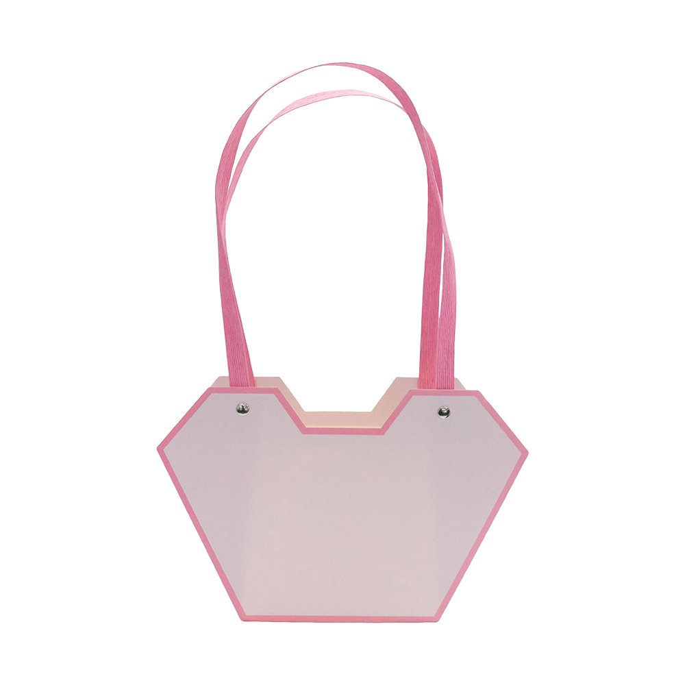 Christmas Waterproof Cardboard Flower Bag with Paper Handles