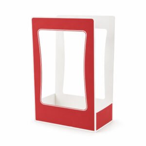 Foldable Cardboard Flower Bag with a Contrast-Border Window