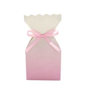 Gradient Cardboard Flower Bag with a Gathered Opening