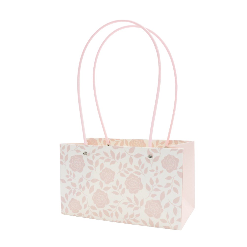 Leaf-Print Waterproof Rectangular Cardboard Flower Bag - Image 3