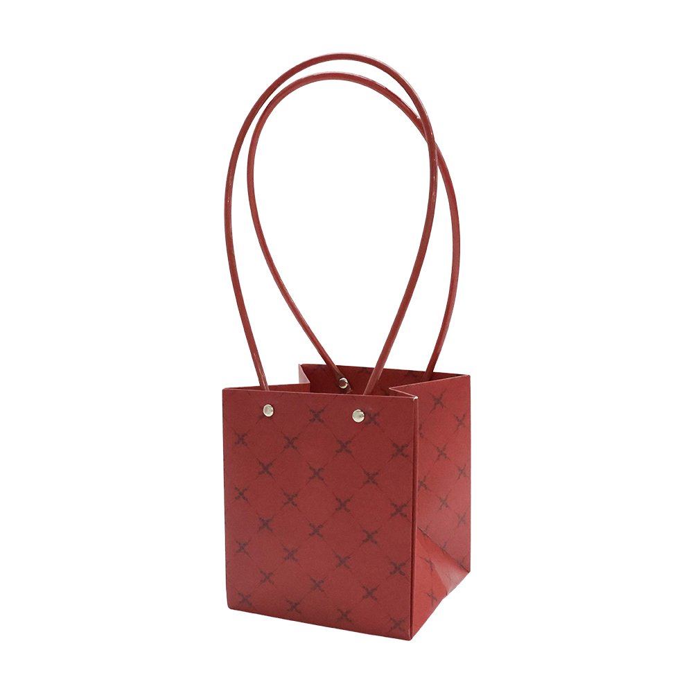 Subtle-Pattern Waterproof Square Cardboard Flower Bag - Image 2