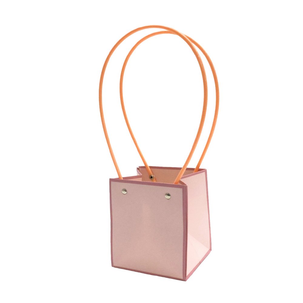 Waterproof Square Cardboard Flower Bag with Translucent Panels - Image 4