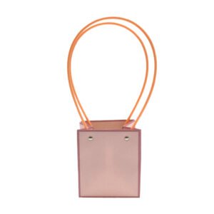 Waterproof Square Cardboard Flower Bag with Translucent Panels