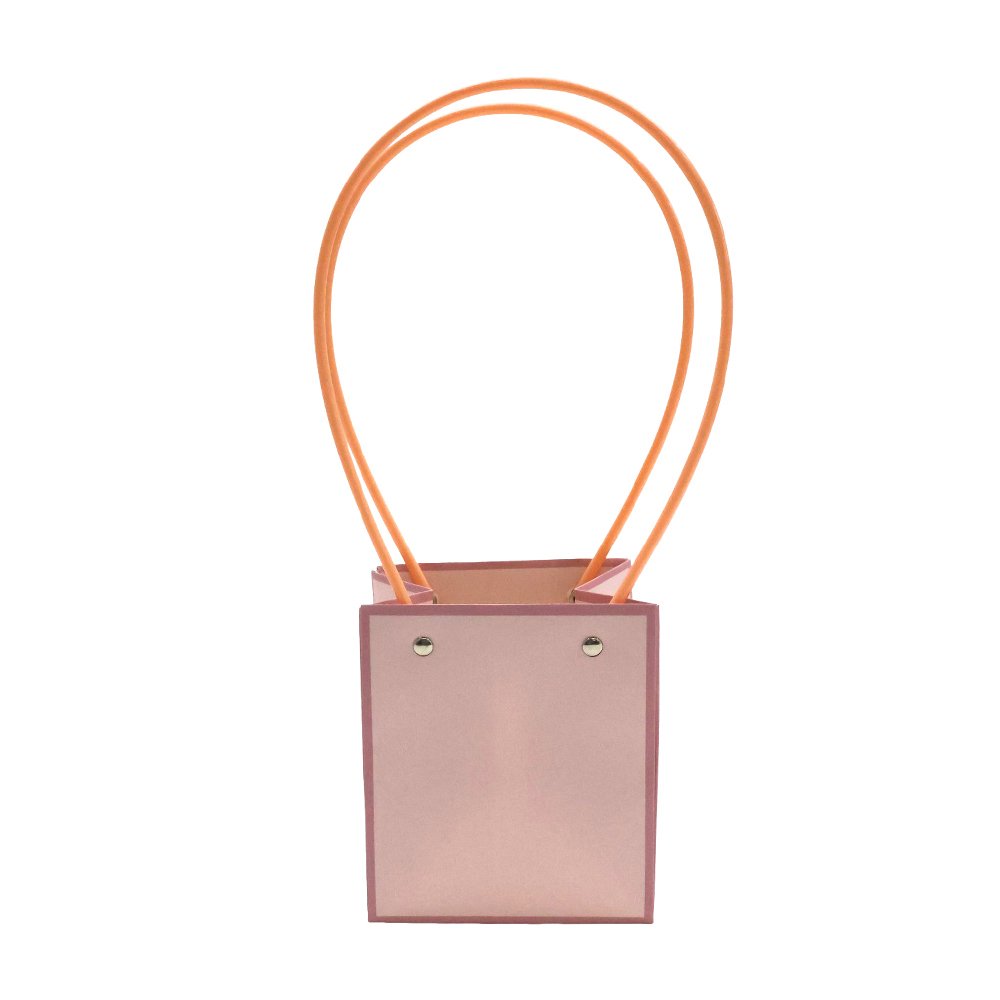 Waterproof Square Cardboard Flower Bag with Translucent Panels