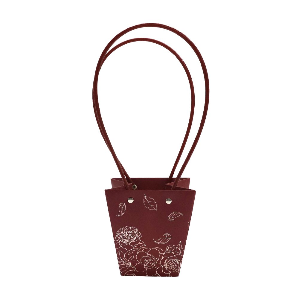 Rose Line-Art Print Waterproof T-Shaped Cardboard Flower Bag - Image 5