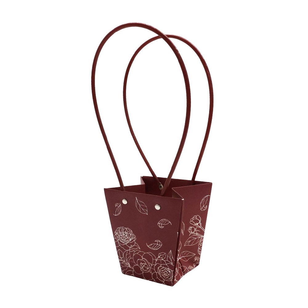 Rose Line-Art Print Waterproof T-Shaped Cardboard Flower Bag - Image 4