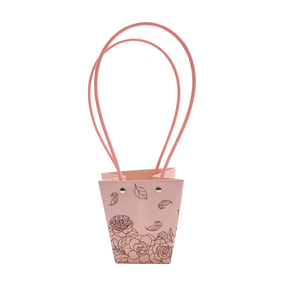 Rose Line-Art Print Waterproof T-Shaped Cardboard Flower Bag - Image 6