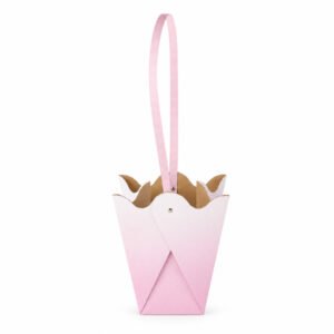 Color-Block Waterproof Tulip-Shaped Kraft Paper Flower Bag