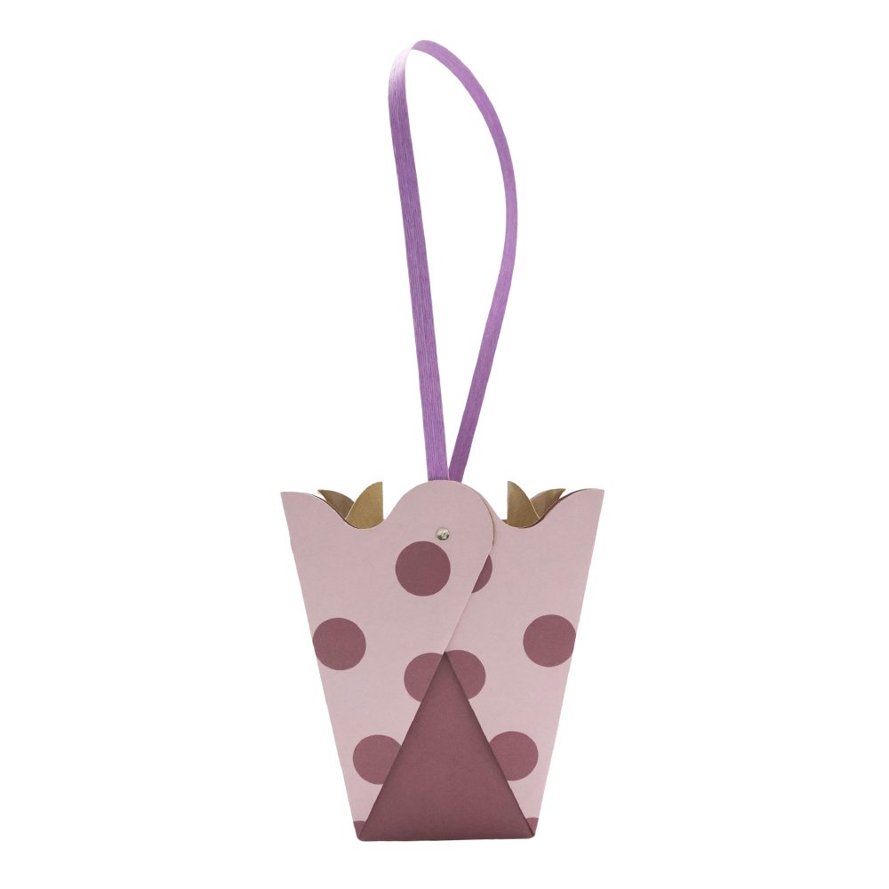 Polka-Dot Waterproof Tulip-Shaped Kraft Paper Flower Bag - Image 6