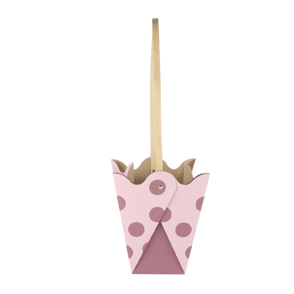 Polka-Dot Waterproof Tulip-Shaped Kraft Paper Flower Bag