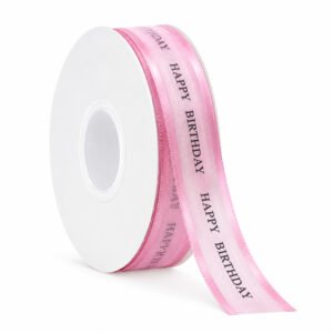 Printed Organza Ribbon - 2.5 cm Wide, 50Y per Roll