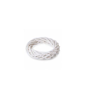 White Wicker Ring - Ø 20 × 4 cm