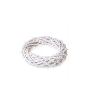White Wicker Ring - Ø 25 × 5 cm