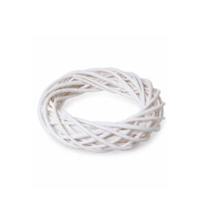 White Wicker Ring - Ø 30 × 6 cm