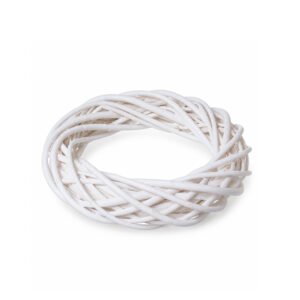 White Wicker Ring - Ø 35 × 7 cm