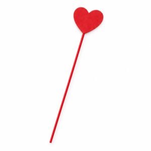 Plain Wooden Heart Picks - 7 × 33.5 cm